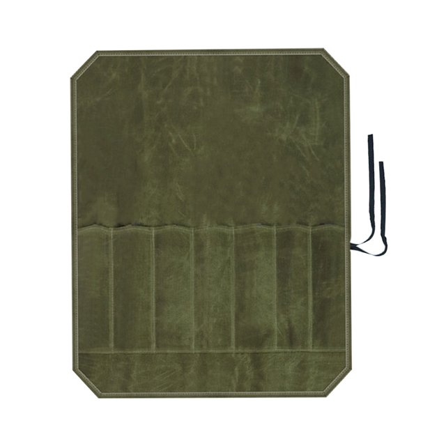 Advancent Bolsa para cuchillos hecha de lona verde, gran capacidad y portátil para almacenamiento de cuchillos, bolsa enrollable que no se Organizadores de utensilios de cocina Ejercito verde