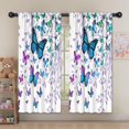 thumbnail image 5 of Blackout Kids Curtains,Purple Leaf Butterfly Pattern Childrens Insulated Curtains Set Of 2,Bedroom Essentials,Toddler Room Decor 52"x63", 5 of 5