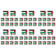 thumbnail image 1 of Etiqueta engomada de la bandera pegatinas pequeñas duraderas impermeables Palestina para eventos de desfile 10 Uds., 1 of 2