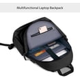 thumbnail image 6 of Mosiso 15.6 16 inch Laptop Backpack for Women Girls Business College School Travel Casual Daypack Bag with Luggage Strap & USB Charging Port, Black, 6 of 6
