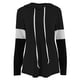 thumbnail image 2 of Sudadera con capucha para mujer, manga larga, color bloqueado, suave, informal, sudadera con capucha para uso diario, negro, XXL, 2 of 7