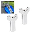 thumbnail image 1 of Motorcycle 3.5Inch Straight Handlebar Risers for Harley Softail Dyna Street Bob Sportster Aluminum Base Silver Straight, 1 of 3