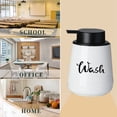 thumbnail image 4 of Bathroom Countertop Dispensers-Modern Ceramic Soap Lotion Dispenser Bottles, Hand Soap Dispenser for Bathroom, Dish Soap Dispenser for Kitchen, Easy-to-Press Pump (White, Labeled Wash), 4 of 7
