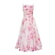 thumbnail image 4 of Vestido floral botánico estampado sin mangas de gasa sin tirantes con tiras Pompotops ghjkhdj19166, 4 of 5