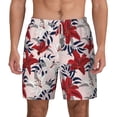 thumbnail image 2 of Picia Lilies Flowers pattern Mens Swim Trunks with Compression Liner Stretch Beach Shorts Quick Dry with Zipper Pockets No-Chafing Board Shorts-Small, 2 of 9