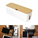 thumbnail image 3 of Caja organizadora con tapa de madera y gestión de ABS, banda para cables, protección contra sobrecorriente. Blanco, 3 of 9