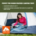 thumbnail image 3 of Ozark Trail 50F Flannel Lined Rectangle Adult Sleeping Bag - Blue (75" x 33"), 3 of 12