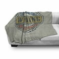 thumbnail image 3 of Wyoming Soft Flannel Fleece Blanket, Vintage Grunge Stamp Design of United States Equality State of America, Cozy Plush for Indoor and Outdoor Use, 50" x 70", Pale Khaki Multicolor, by Ambesonne, 3 of 6