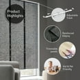 thumbnail image 5 of Piecenat Panel Track Blinds 23 in Cordless Paper for Sliding Door Vertical Window Blinds, Charcoal Black, 85.5 in x 96 in, 5 of 7