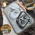 thumbnail image 3 of Fashion Ring Stand Case For Magsafe For iPhone 15 14 13 12 11 16 Pro Max Plus Magnetic Wireless Charge Case With Lens Protector Black For iphone14Pro, 3 of 6