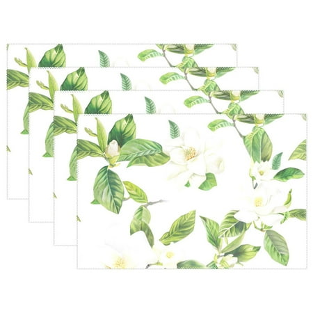 

Ryvnso Placemats Set of 4 Dining Mats Heat-Resistant Non-Slip Washable Table Mat