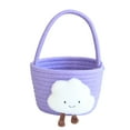 thumbnail image 2 of Dream Lifestyle Handmade Woven Cotton Rope Small Basket with Handles, Cute Little Empty Gift Basket, Baby Decorative Storage Organizer for Books, Kids Pet Toys Candy Snack, 2 of 6