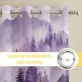 thumbnail image 6 of Purple Mountain Kitchen Curtains Window Panels, Misty Forest Nature Woodland Pine Tree Landscape Insulated Window Treatment Curtain, Grommet Curtains for Bedroom/Living Room, 2 Piece 52"Wx45"L, 6 of 8