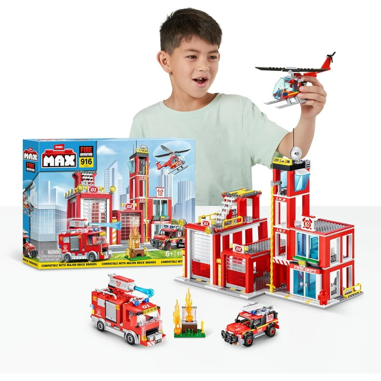 MAX Adventure Fire Station Playset (865 pieces) - Walmart.com MAX Adventure Fire Station Playset (865 pieces) - Walmart.com