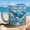Black, variant on Whale Mug, 2D Flat Ceramic Mug Ocean Lover Gift with Coastal Sea Life Design