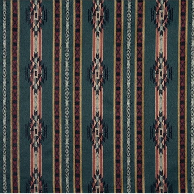 Designer Fabrics F380 54 Po. Large Tissu d'Ameublement Style Lodge Rayé Sud-Ouest