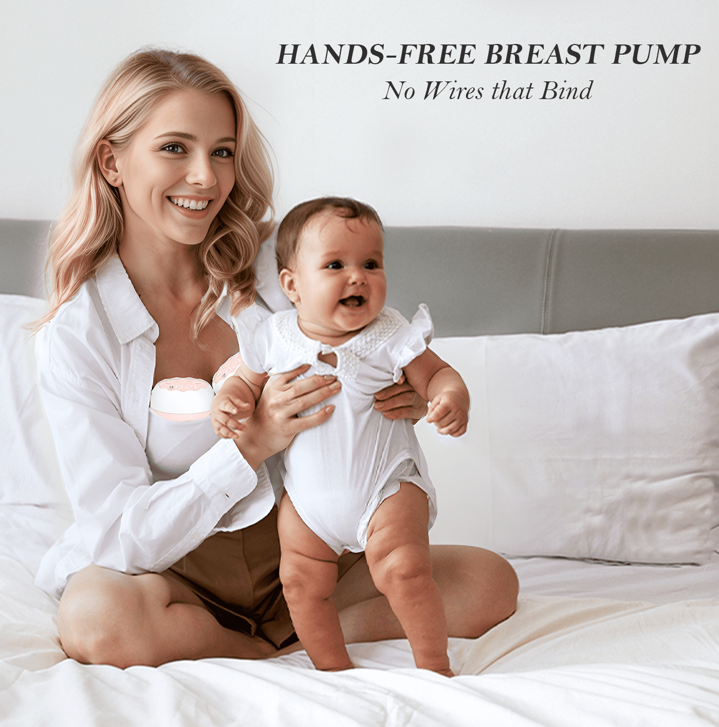 Yadala Breast Pump, Hands Free Breast Pump Portable Electric Breast Pump with 4 Modes & 12 Levels, 2 Pack, Pink