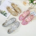 thumbnail image 3 of Kids Toddler Girls Shoes,Toddler Kids Girls Dress Shoes Wedding Party Low Heel Princess Shoes Sparkle Glitter Flat Shoes, 3 of 3
