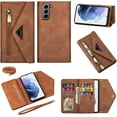 thumbnail image 6 of Wallet Case for Samsung Galaxy S22+ Plus (Not S22), Crossbody Neck Strap Lanyard Purse Handbag Shoulder Strap Cover with ID Card Holder Phone Case for Samsung Galaxy S22 Plus XK Brown, 6 of 14