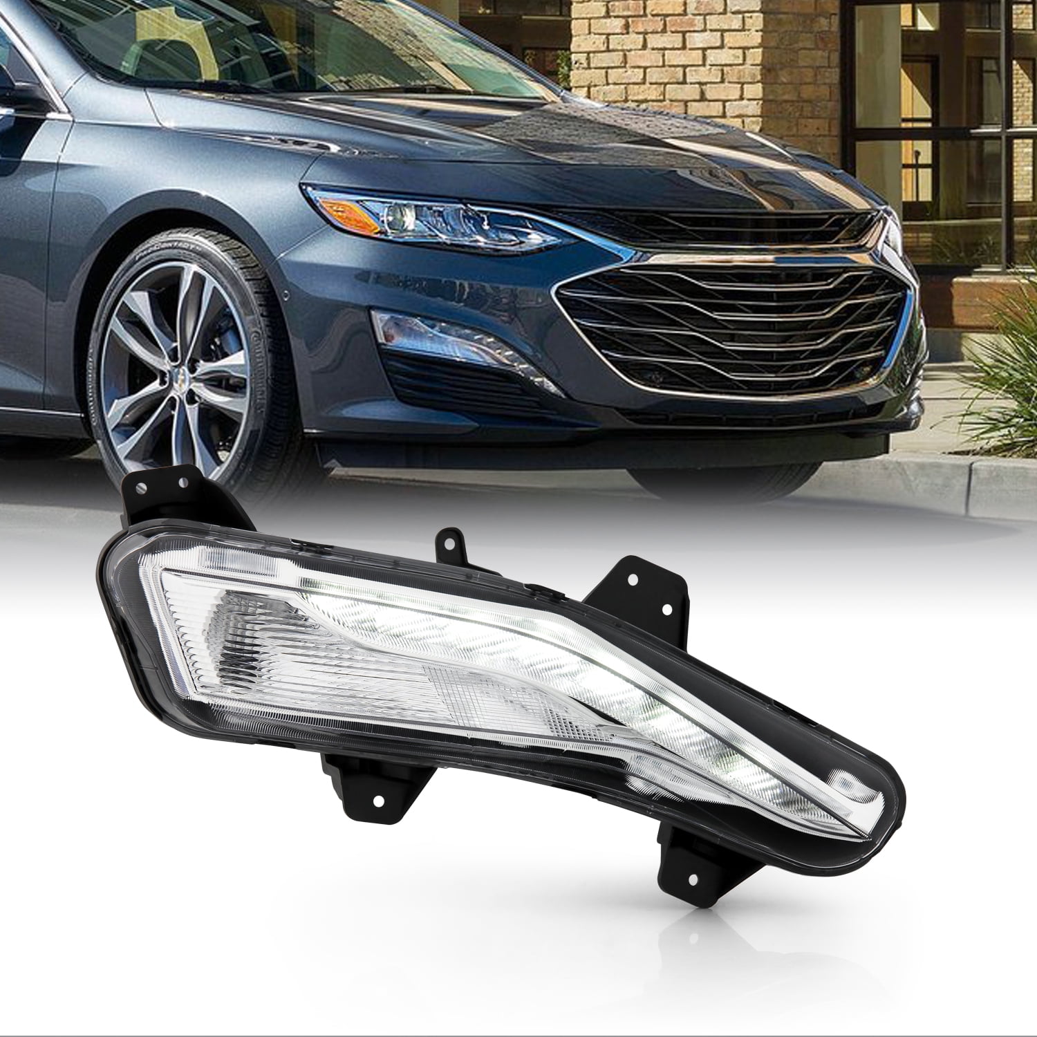 For 20192020 Chevy Malibu Sedan LED DRL Bumper Turn Signal Fog Light
