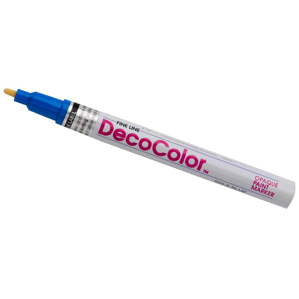 Marvy Uchida Fine Line Opaque Paint Marker, Blue, 1/Pack