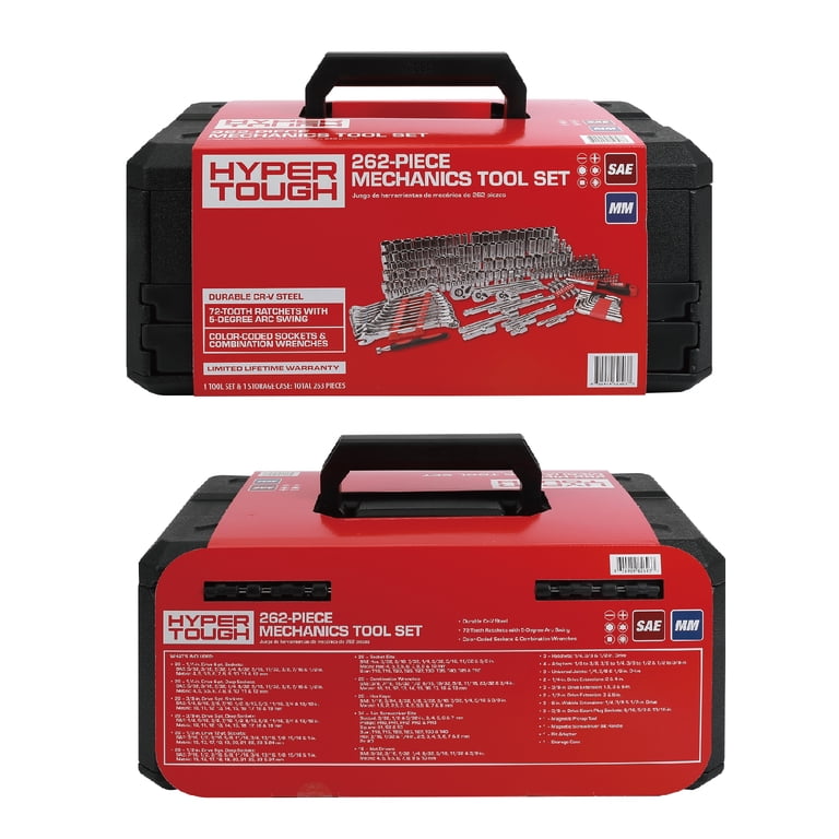 Hyper Tough 262-Piece Mechanics Tool Set (SAE and mm) - Walmart.com