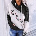 thumbnail image 3 of DDAPJ pyju Dog Mom Hooded Sweatshirt for Women ,Casual Long Sleeve Drawstring Hoodie Cute Footprint Graphic Pullover Tops with Pocket - 3XL, 3 of 4