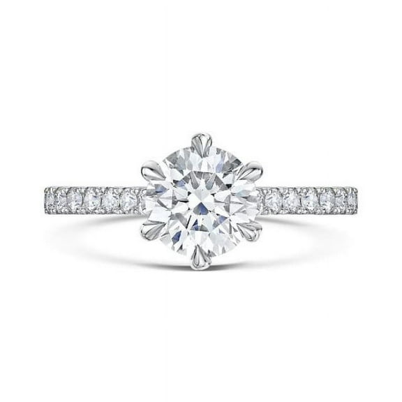 IGI / GIA Certified 14k White Gold Lab Grown 0.76 Ct Diamond Ring for Women