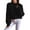 Black, variant on QIPOPIQ Womens Sweaters Clearance Drop Shoulder Sweater Solid Casual Sweater Round Neck Warm Tight Pullover Knitwear White 2XL