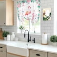thumbnail image 5 of Pink Flamingo Balloon Curtains for Living Room/French Door, Tropical Botanical Summer Butterfly Flower Tie Up Curtains 63 Inch Length Energy Saving Kitchen Curtains Shades for Windows 42"x63", 5 of 8
