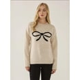 thumbnail image 2 of Relaxed Fit Bow Detail Sweater, 2 of 6