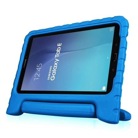 Samsung Tablet 2 Cute Case For Samsung Galaxy Tab E 9.6 Tablet Kiddie Case - Lightweight Shock Proof Convertible Handle Stand Cover, Blue ()