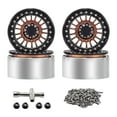 thumbnail image 1 of TISHITA 4 Pcs Jantes de Roue de Crawler RC 1/10 Pcs de Rechange Alliage d'Aluminium pour SCX10 H8H Bronze, 1 of 8