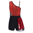 thumbnail image 2 of Rswnyirn Robe de Danse Jazz Latine à Sequins Brillants pour Filles Justaucorps Salsa Samba Rumba Danse Rouge 14, 2 of 5