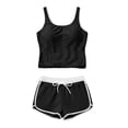 thumbnail image 3 of WERYOUNG Women's Two Piece Tankini Swimsuit Loose Fit Top With Sporty Swim Shorts Comfortable Athletic Swimwear Swimming Training Breathable Beachwear, 3 of 6