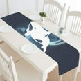 thumbnail image 3 of MKHERT Blue White Killer Whale Table Runner for Wedding Party Banquet Decoration 14x72 inch, 3 of 3
