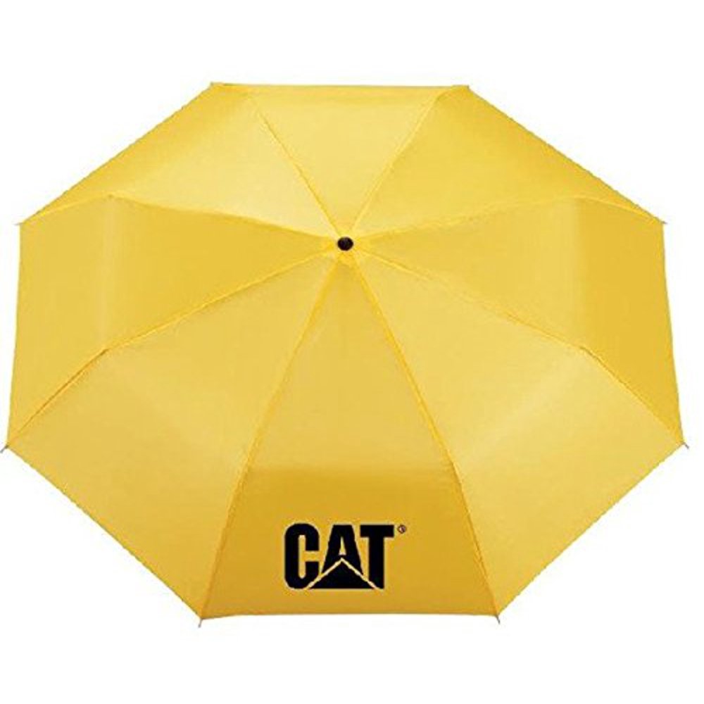 Leeds Leeds Caterpillar CAT Folding Metal Yellow Umbrella