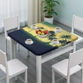 thumbnail image 2 of Elastic Table Cover Square Tablecloth with Tropical Paradise and Summer Beach Palm Trees Designs, Waterproof and Stain-Resistant Vinyl, Backed for Secure Fit and Heat Resistance, 2 of 4
