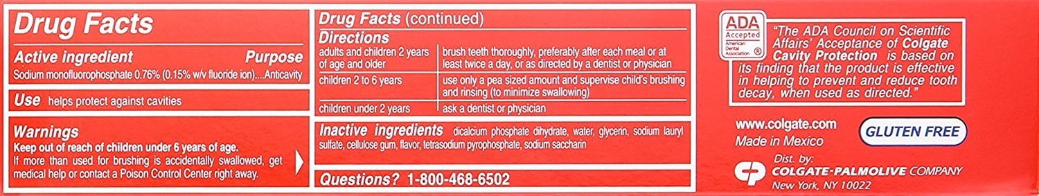 Colgate Cavity Protection Toothpaste 4.0 oz (Pack of 6)