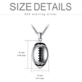 thumbnail image 5 of Dorunmo Sterling Silver Football Necklace - Rugby Charm Pendant Sport Jewelry Gift for Men & Women Football Lovers, 5 of 6
