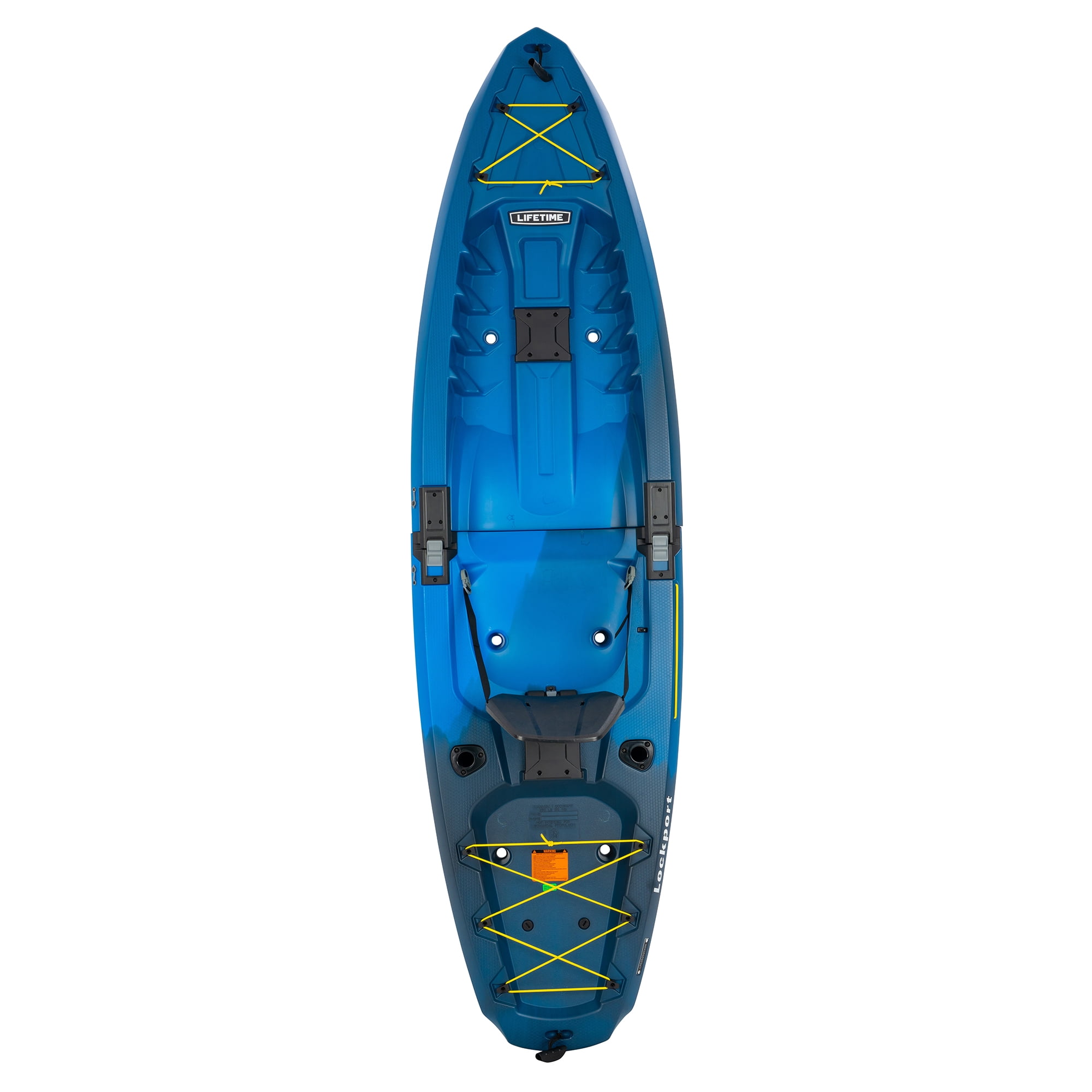 Lockport Modular Sit-On-Top Fishing Kayak, 9 ft. 4 in., Azure Fusion, 2-Piece Portable Design with Paddle and Adjustable Backrest