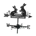 thumbnail image 3 of harayaa Decorative Metal Weather Vane, Durable Wind Direction Accessory for Garden Roof, Bunny, 3 of 8