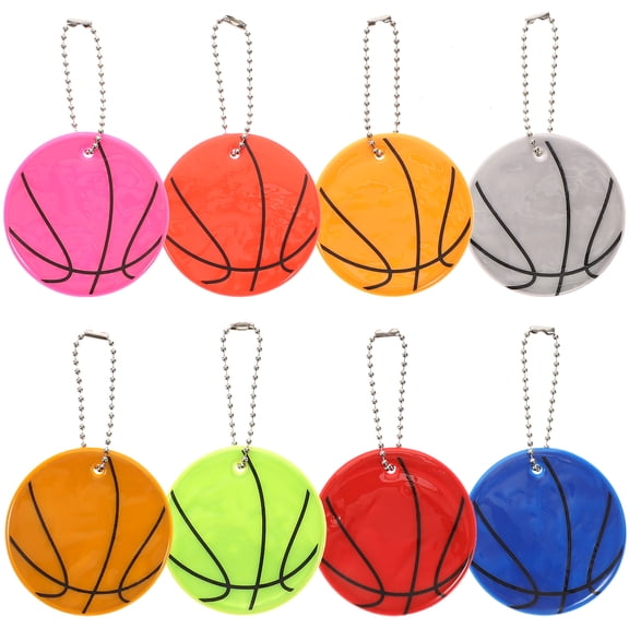 ETEREAUTY Reflective Basketball Pendant Keychains for Night Safety, Bag Accessories and Outdoor Visibility
