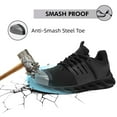 thumbnail image 2 of ZIGSAM Steel Toe Shoes for Men Women Work Sneakers Waterproof Lightweight Safety Shoes Comfort 37-47, 2 of 8