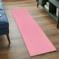 thumbnail image 4 of Pink 2x6 Kitchen Runner Rug, Farmhouse Solid Pink Color Modern Art Non-Skid Rubber Backing Large Rectangle Rugs - Living Room Bedroom Home Office, Indoor Floor Mat Carpets Washable Rug, 4 of 9