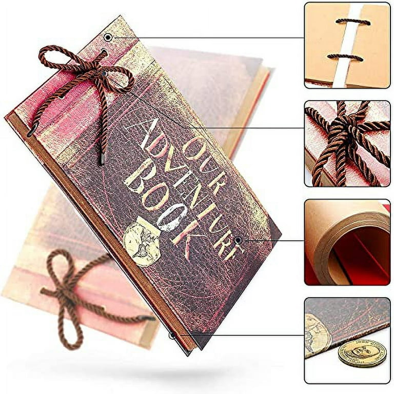 Vienrose Our Adventure Book Up Scrapbook Photo Album DIY Memory Scrap Book  Hard Cover Anniversary Couple Gifts for Men Boyfriend Gifts