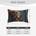 thumbnail image 4 of Pofeuu Cute Butterfly Bear Print Polyester Microfiber Plush Pillowcases, Super Soft and Cozy Pillow Case Covers with Envelop Closure（Pillow core not included）-20"x30", 4 of 6
