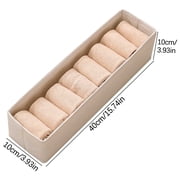 Drawer Organizer Box for Socks & Underwear | Foldable Closet Storage with PP Bottom | Cotton Fabric Cabinet Organizer for Ties & Belts | 1-Pack