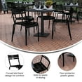 thumbnail image 6 of BizChair Commercial Grade Steel Stack Chair, Indoor-Outdoor Armless Chair with 2 Slat Back in Black, 6 of 12