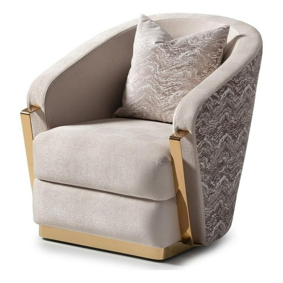 Michael Amini Carmela Accent Chair - Almond/Gold